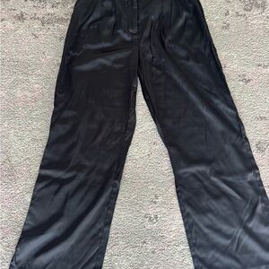 Abercrombie & Fitch Charcoal Satin Trousers